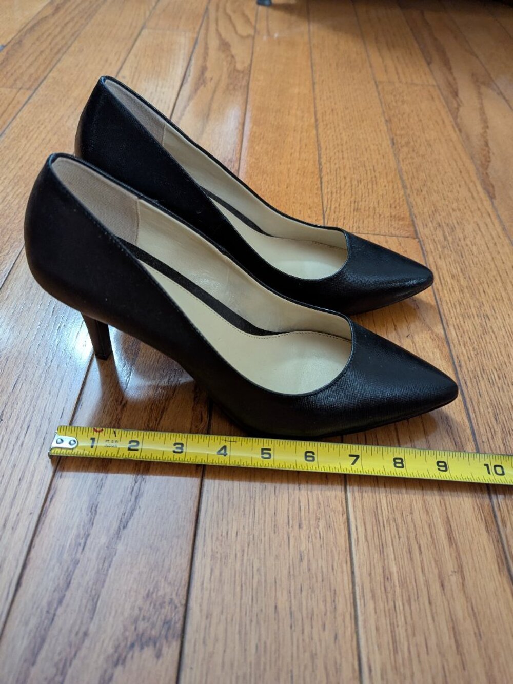 Kelly & Katie Black Textured Pointed Toe 3.5in Heels Size 9 - Picture 6 of 9